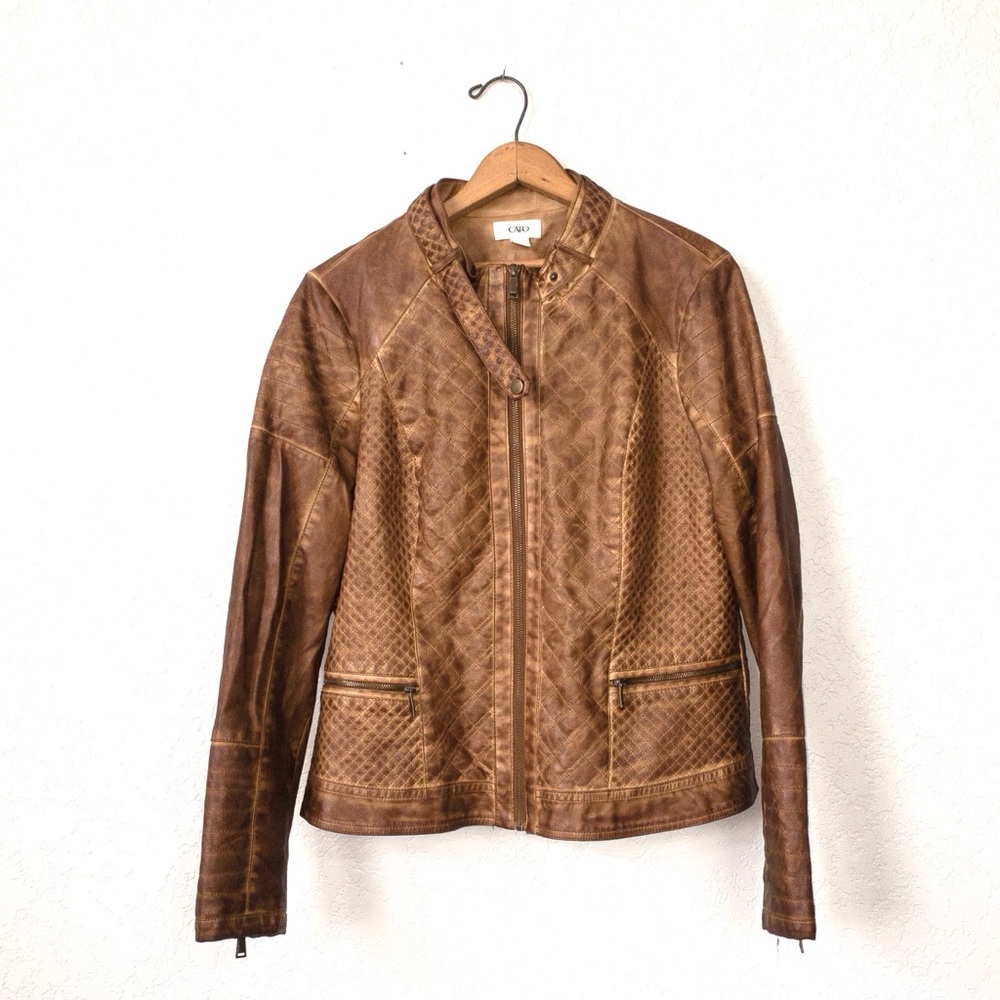 Cato Faux Leather Moto Jacket
